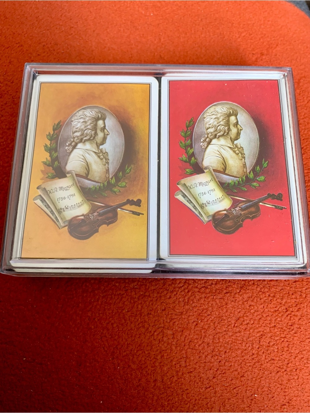 Vintage Mozart Double Pack Playing Cards